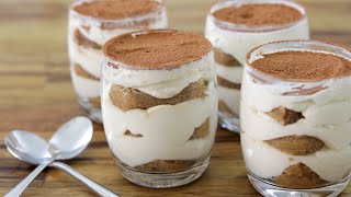 Tiramisu in a Cup  Eggless Tiramisu Recipe [upl. by Ajak]