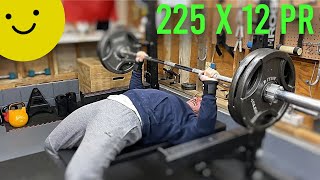 NEW PR 225 Bench Press For 12 Reps  Road To 315 [upl. by Atem]