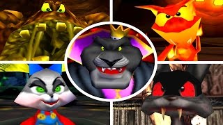 Conkers Bad Fur Day  All Bosses No Damage [upl. by Kcirdle431]