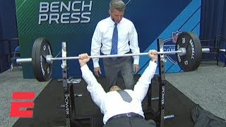 Did ESPNs Adam Schefter really bench press 225 lbs  ESPN [upl. by Nortyad827]