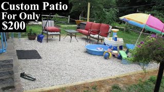 Custom DIY Pea Gravel Patio For UNDER 200  Part 1 [upl. by Urdna]