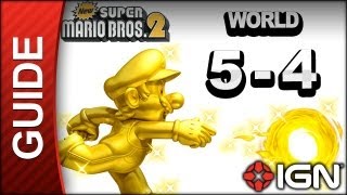 New Super Mario Bros 2  Star Coin Guide  World 54  Walkthrough [upl. by Elocim]