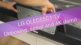 LG OLED55C1 C1 2021 TV unboxing setup and 4K demo [upl. by Oglesby777]