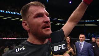 UFC 220 Stipe Miocic and Francis Ngannou Octagon Interview [upl. by Kesley581]