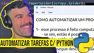 Como AUTOMATIZAR TAREFAS com PYTHON Meu Processo [upl. by Fahy]