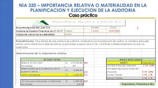 Caso Practico NIA 320 [upl. by Ihana]