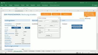 Teil 2  Kostenlos Rechnung erstellen  Excel Vorlage für Rechnungen [upl. by Neelra]