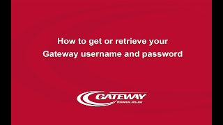 How to get or retrieve your Gateway username and password [upl. by Maje]