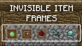 How To Get Invisible Item Frames In Java  Make Floating Items In Bedrock Alternative [upl. by Nevai]