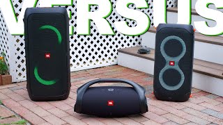 JBL Boombox 2 Vs JBL Partybox 310 Vs JBL Partybox 110 [upl. by Egres]