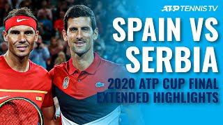 Nadal amp Spain vs Djokovic amp Serbia  ATP Cup 2020 Final Extended Highlights [upl. by Nauqet]