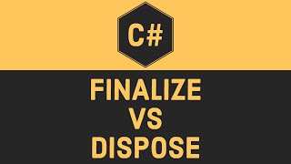 Finalize vs Dispose  C Interview Questions [upl. by Garrison]