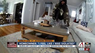 Burglar caught on camera breaking into home [upl. by Shari]