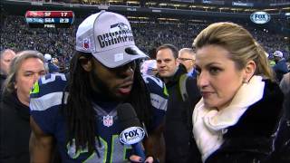 Richard Sherman rips Michael Crabtree in Erin Andrews interview [upl. by Schulman]