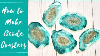 How to Make Geode Coasters  DIY Tutorial  Resin Art [upl. by Anatollo]