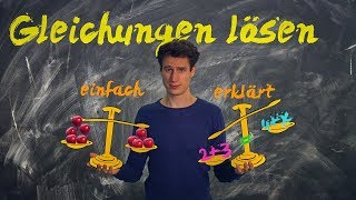 Gleichungen lösen  einfach erklärt [upl. by Llerot136]