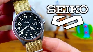 Seiko 5 Field Watch Unboxing  Amazing amp Affordable SRPG35 [upl. by Nitaj468]