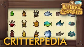 Animal Crossing New Horizons  Complete Critterpedia All Fish amp Bugs [upl. by Jada593]