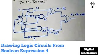 Drawing Logic Gates From Boolean Expressions  Important Questions 4  Digital Electronics [upl. by Akin]