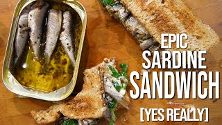 Best Sardine Sandwich Recipe  SAM THE COOKING GUY [upl. by Atnek868]