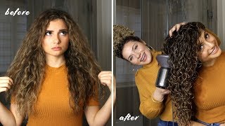 LONG CURLY HAIR ROUTINE FOR THE BEST VOLUME AND DEFINITION [upl. by Gilburt]