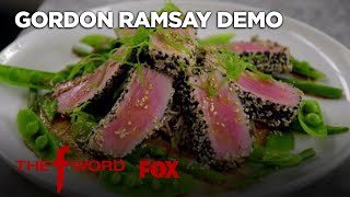 Gordon Ramsay Demonstrates How To Cook Delicious Sesame Crusted Tuna  Season 1 Ep 10  THE F WORD [upl. by Mandi]