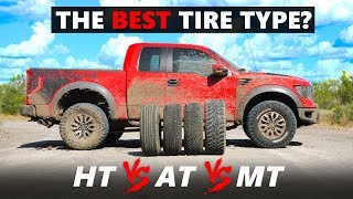 HT vs AT vs MT tested  The best type of tire for your SUV  Pickup truck [upl. by Pomona]