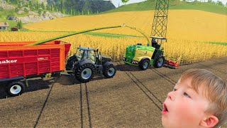 Farming simulator 19  We try online and ruin a farm  Tractor game [upl. by Memberg]