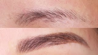 Before amp After Eyebrow Microblading Feathering Tattoo [upl. by Raddy]