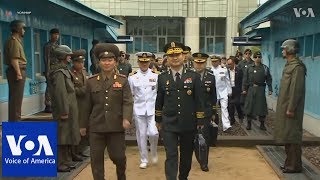 North Korea and South Korea Hold Military Talks [upl. by Eocsor]