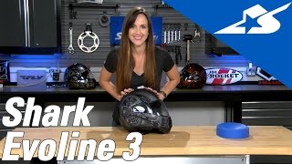 Shark Evoline 3 Mezcal Chrome Review  Motorcycle Superstore [upl. by Merralee235]