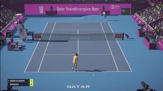 AugerAliassime vs Medvedev QATAR Open ATP 500 [upl. by Erinna248]