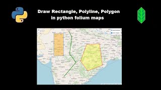 Draw Rectangle Polyline Polygon in python folium maps [upl. by Jocelin395]