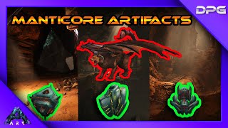 All Manticore Artifact Caves  ARK Survival Evolved  Scorched Earth [upl. by Mayap734]