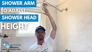 How to Adjust the Height of Your Shower Head with a Durable Adjustable Shower Arm [upl. by Sibelle]