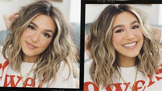 BEACH WAVES ON MID LENGTH HAIR TUTORIAL  2021 [upl. by Keenan]