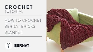 Crochet Tutorial Bernat Bricks Blanket [upl. by Yruy893]