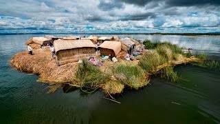 The Mysterious Floating Islands Of Lake Titicaca In Peru [upl. by Pattin482]