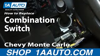 How to Replace Combination Switch 0005 Chevy Monte Carlo [upl. by Gildea690]