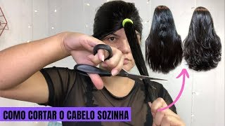 Como cortar o cabelo sozinha em CAMADAS e em U  Cute Hair Alone [upl. by Ahselak]