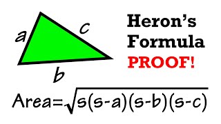 Herons Formula Proof the area of a triangle when you know all three sides [upl. by Westleigh]