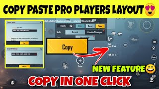 How to copy your friends amp pro players layout in one click  Pubg mobile new share layout feature [upl. by Fiedling]