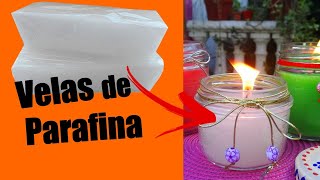 Como hacer VELAS con PARAFINA [upl. by Nnylimaj]