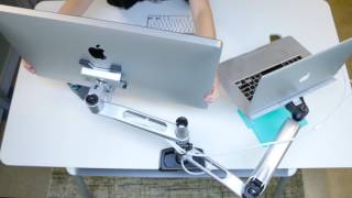 Monitor Arm and Laptop Cradle  Vari Formerly VariDesk [upl. by Ailet]