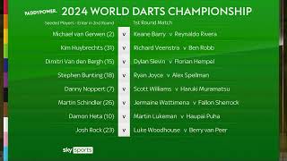 LIVE The 202324 Paddy Power World Darts Championship Draw [upl. by Oruam705]