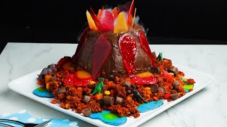 A ShowStopping Volcano Cake That Will Shock Your Family • Tasty [upl. by Sharos]