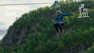 Flåm Zipline  Book Now Longest zipline in Scandinavia [upl. by Alemat]