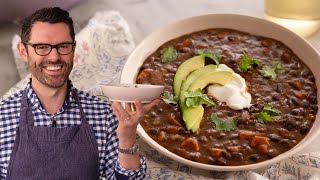 Easy Black Bean Soup Recipe [upl. by Athiste595]