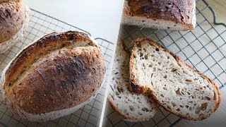 天然酵母雜糧歐包 Sourdough multigrain bread [upl. by Scriven625]