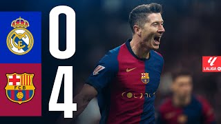 REAL MADRID 0 vs 4 FC BARCELONA  EL CLÁSICO  LALIGA 202425 MD11 [upl. by Eustashe]